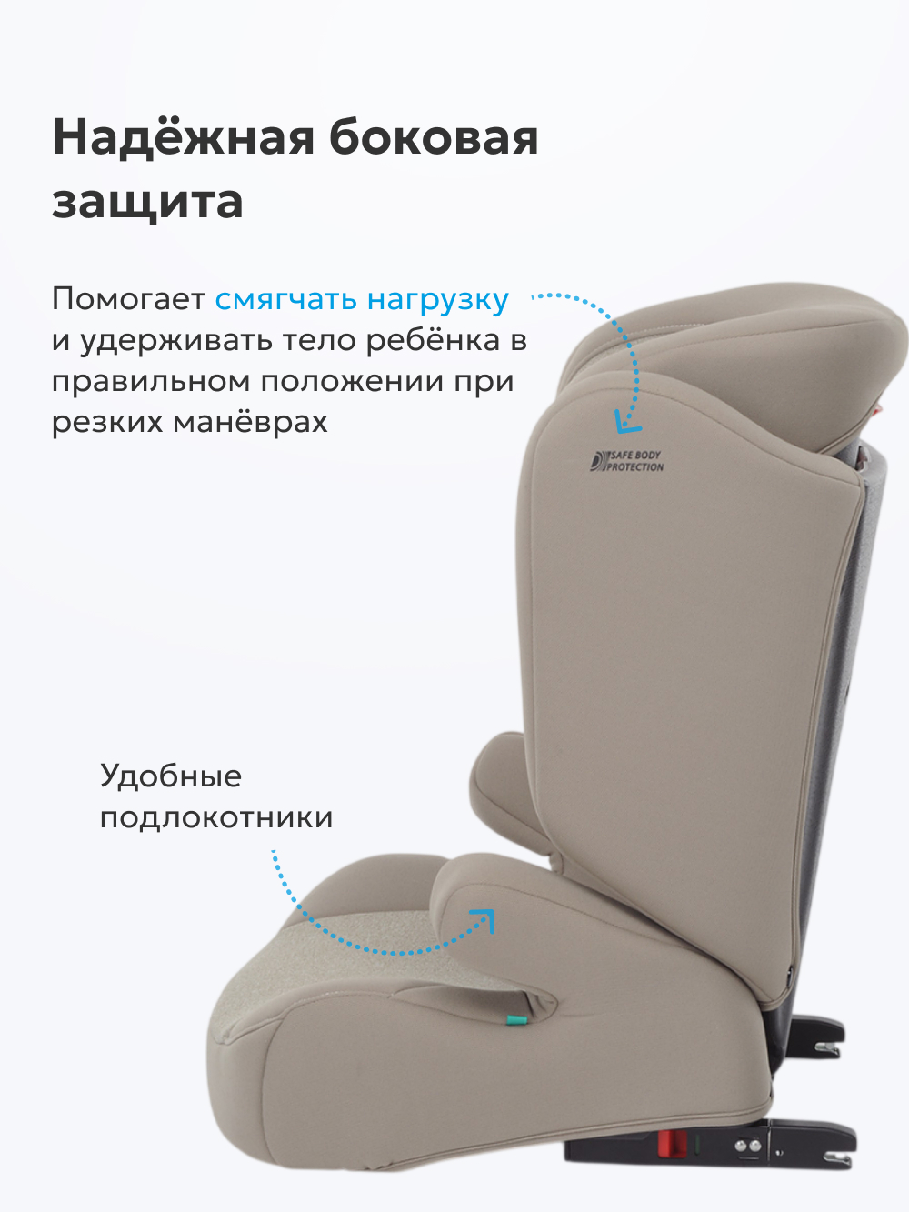 Автокресло Foppapedretti Time Isofix 2/3 (15-36 кг) бежевый - фото 4