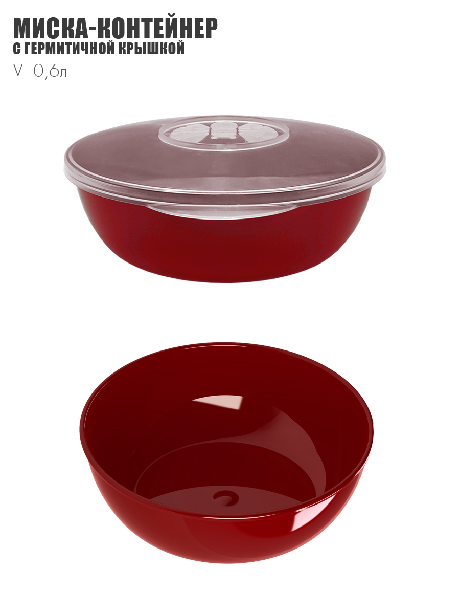 Набор посуды Solaris на 1 персону «Универсальный» красный - фото 3