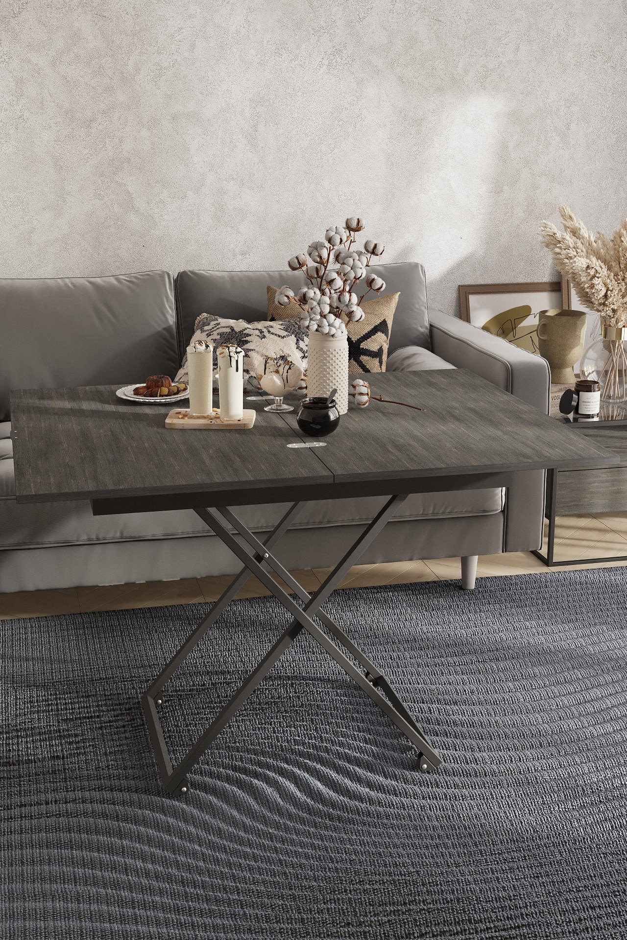 Стол-трансформер КАЛИФОРНИЯ МЕБЕЛЬ Андрэ Loft ЛДСП Интра Черный - фото 19