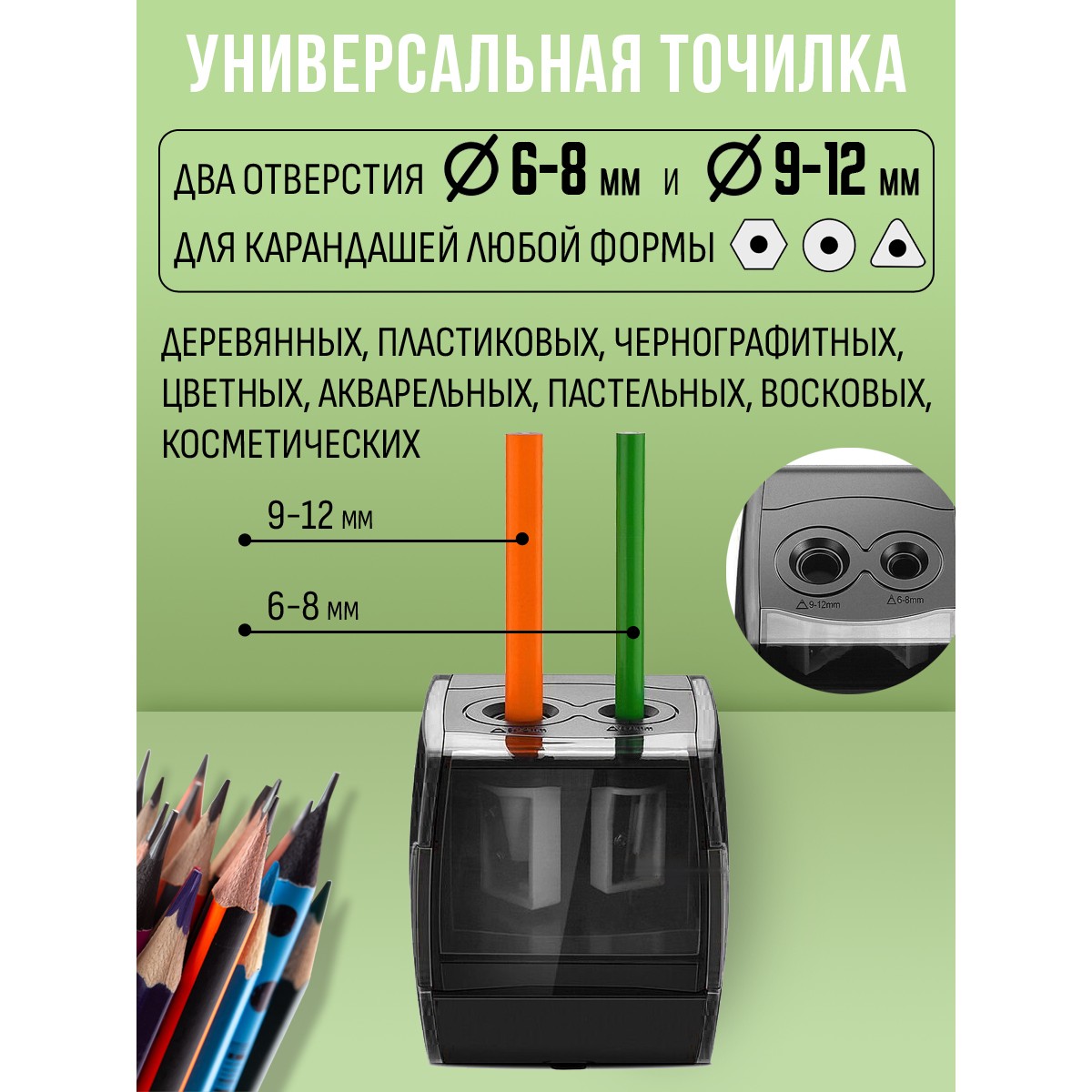 Точилка Orange Peel Черный - фото 2