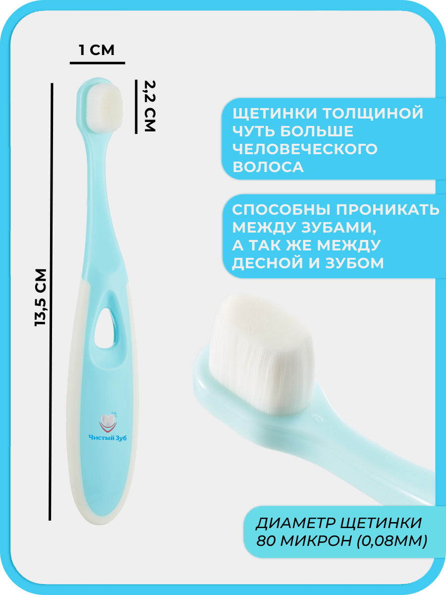 Зубная щетка классическая Чистый Зуб от 0 лет 1 шт. - фото 5
