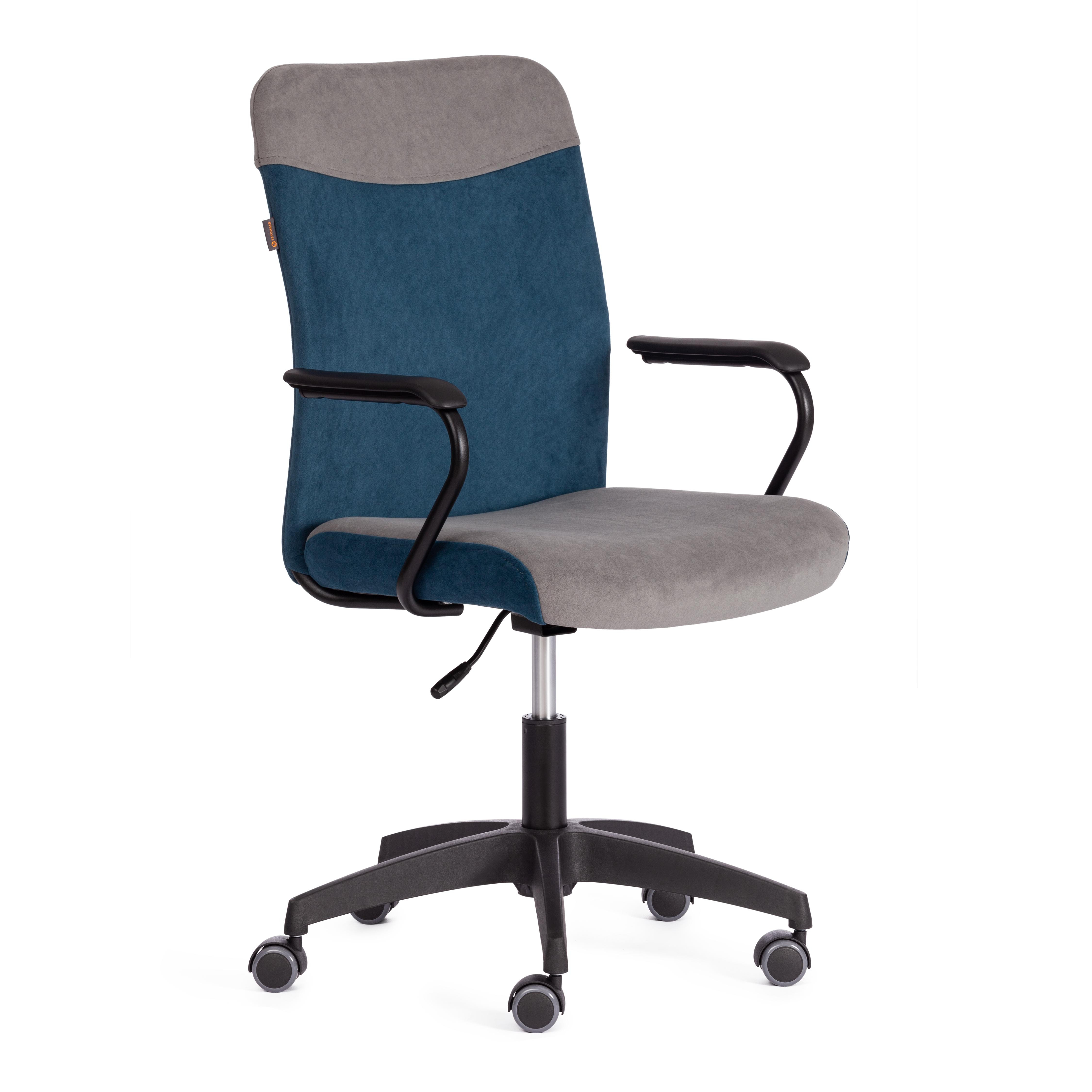 Компьютерное кресло TETCHAIR Флай флок серый синий - фото 2