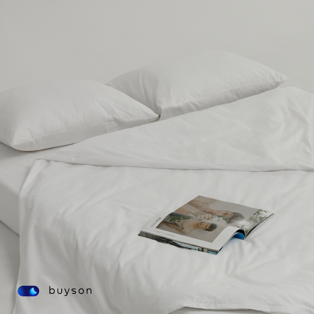 Комплект наволочек buyson BuyRelax 70х70 см, хлопковый перкаль, цвет белый - фото 5