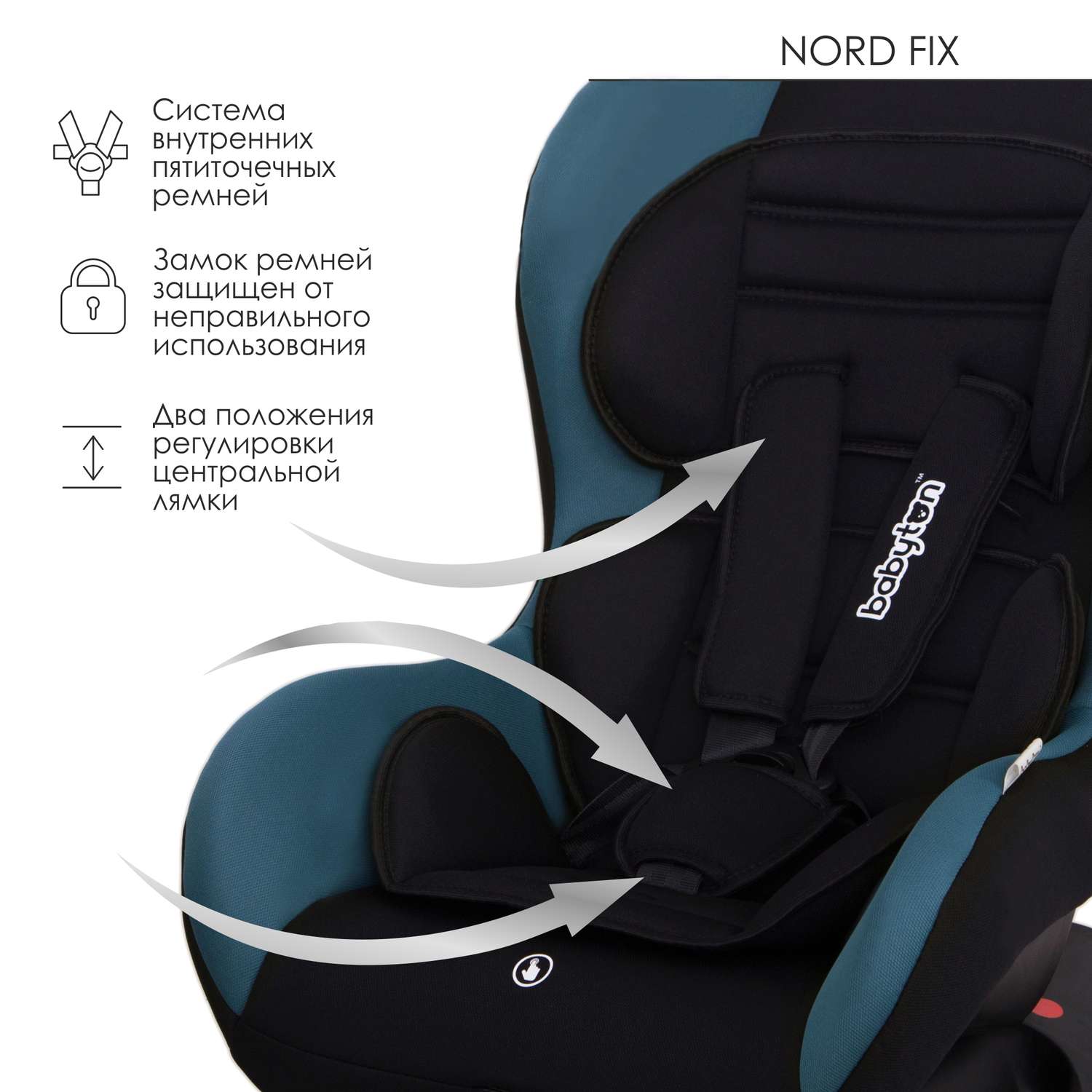 Автокресло Babyton Nord Fix Black-Red Isofix 0+/1 (0-18 кг) - фото 6