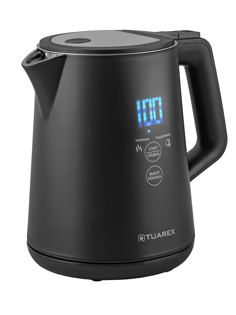 Чайник электрический TUAREX TK-8004 2200 Вт 1.2 л 7 температур сенсорный LED черный - фото 3