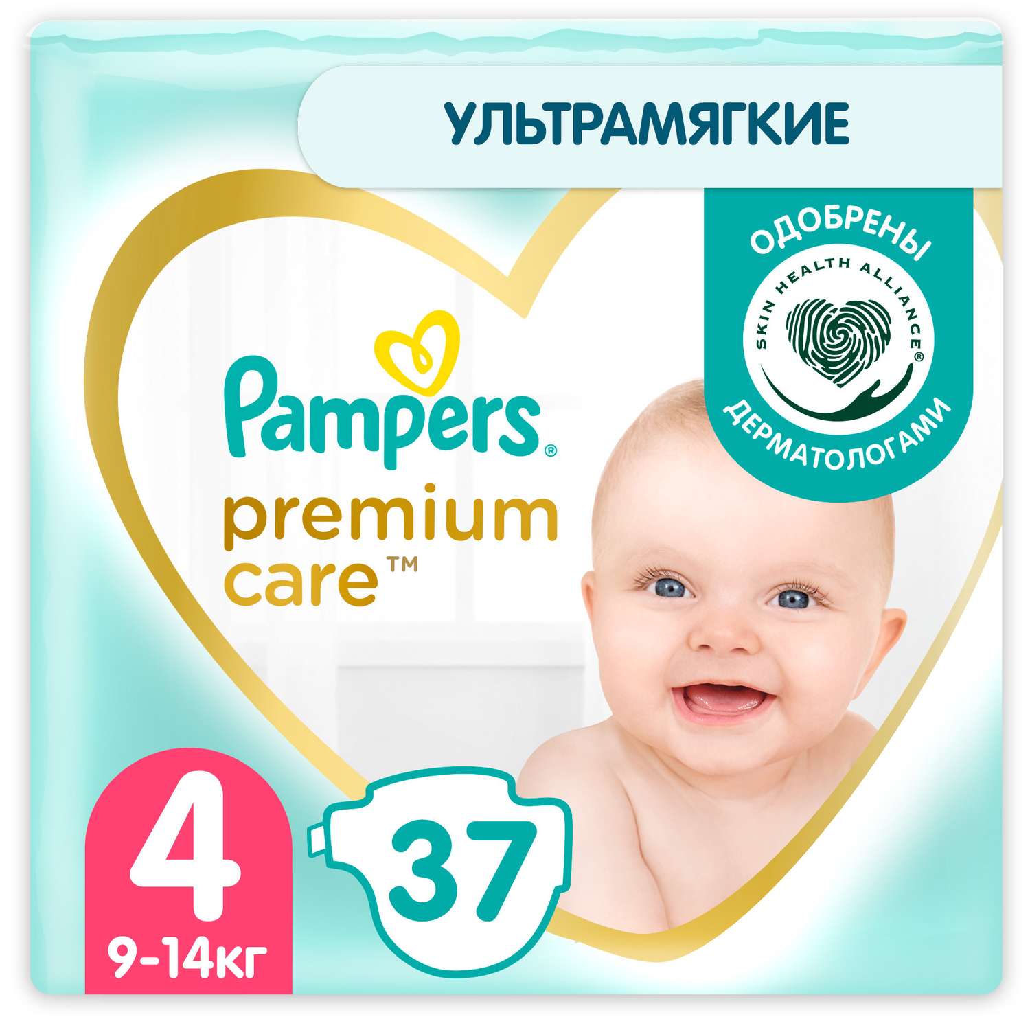 Подгузники Pampers Premium Care 4 (9-14 кг) 37 шт. - фото 1