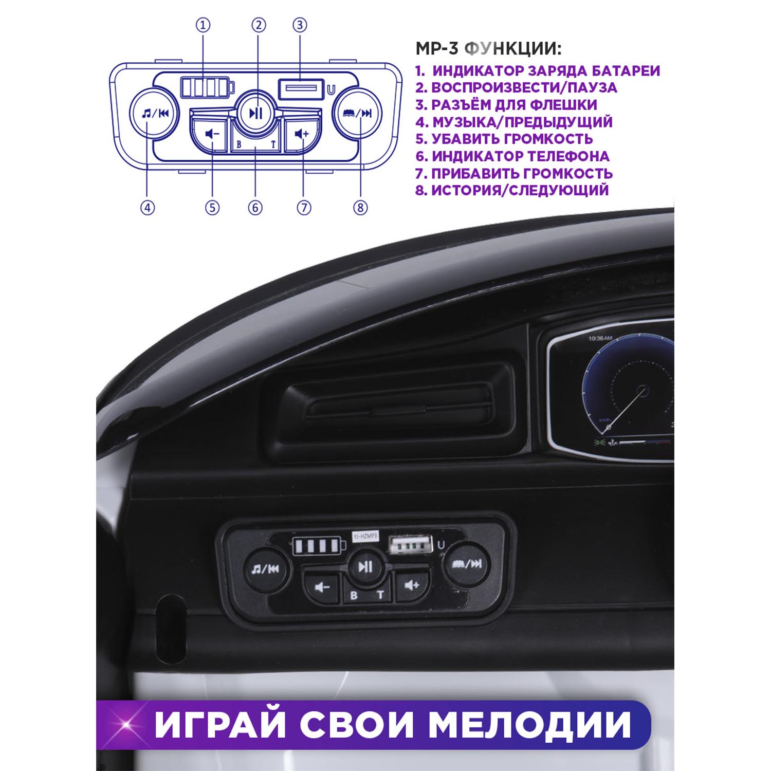 Автомобиль BabyCare Maserati С пультом ДУ - фото 8