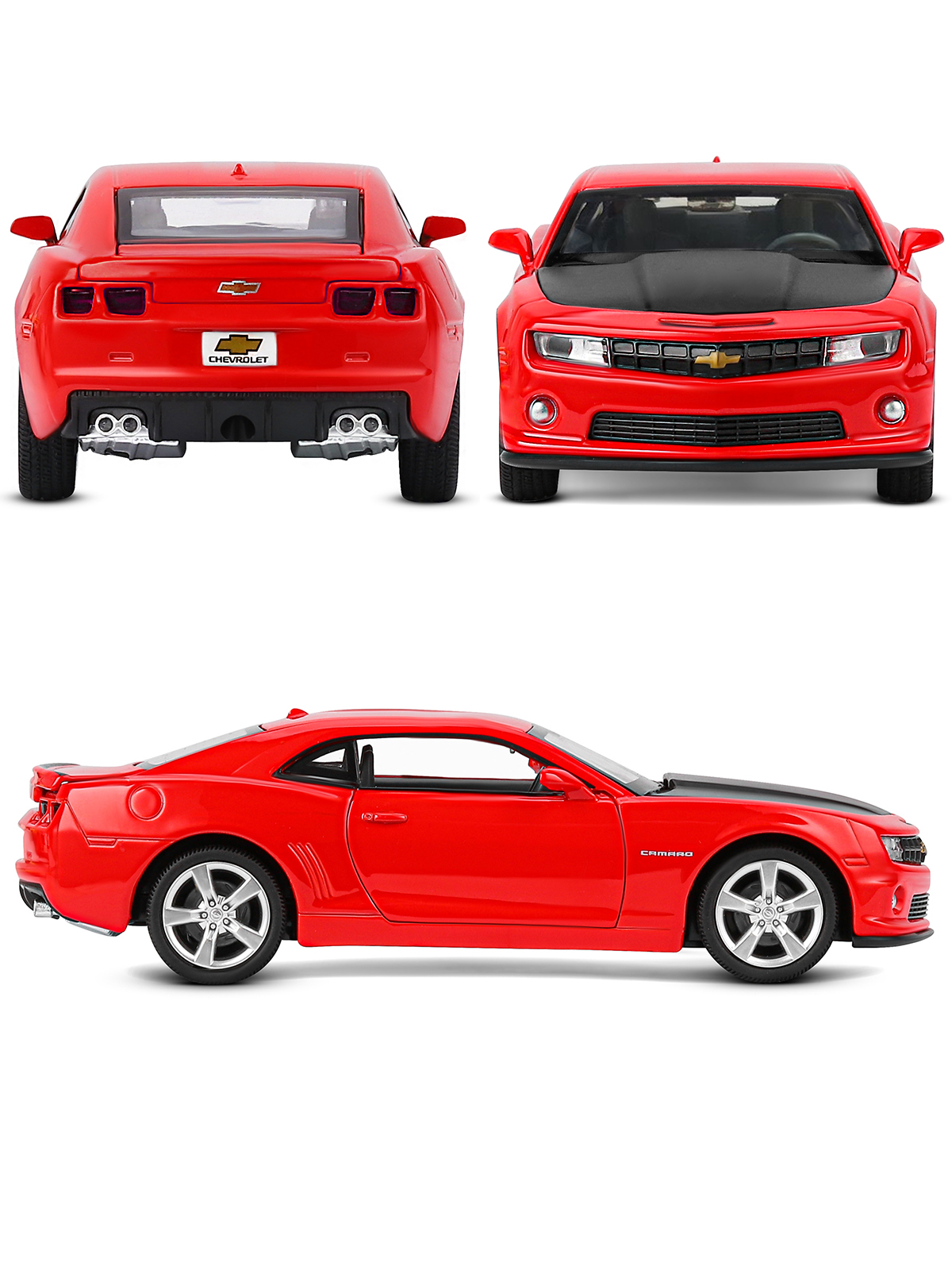 Автомобиль АВТОпанорама Chevrolet Camaro SS 1:32 JB1251392 - фото 7