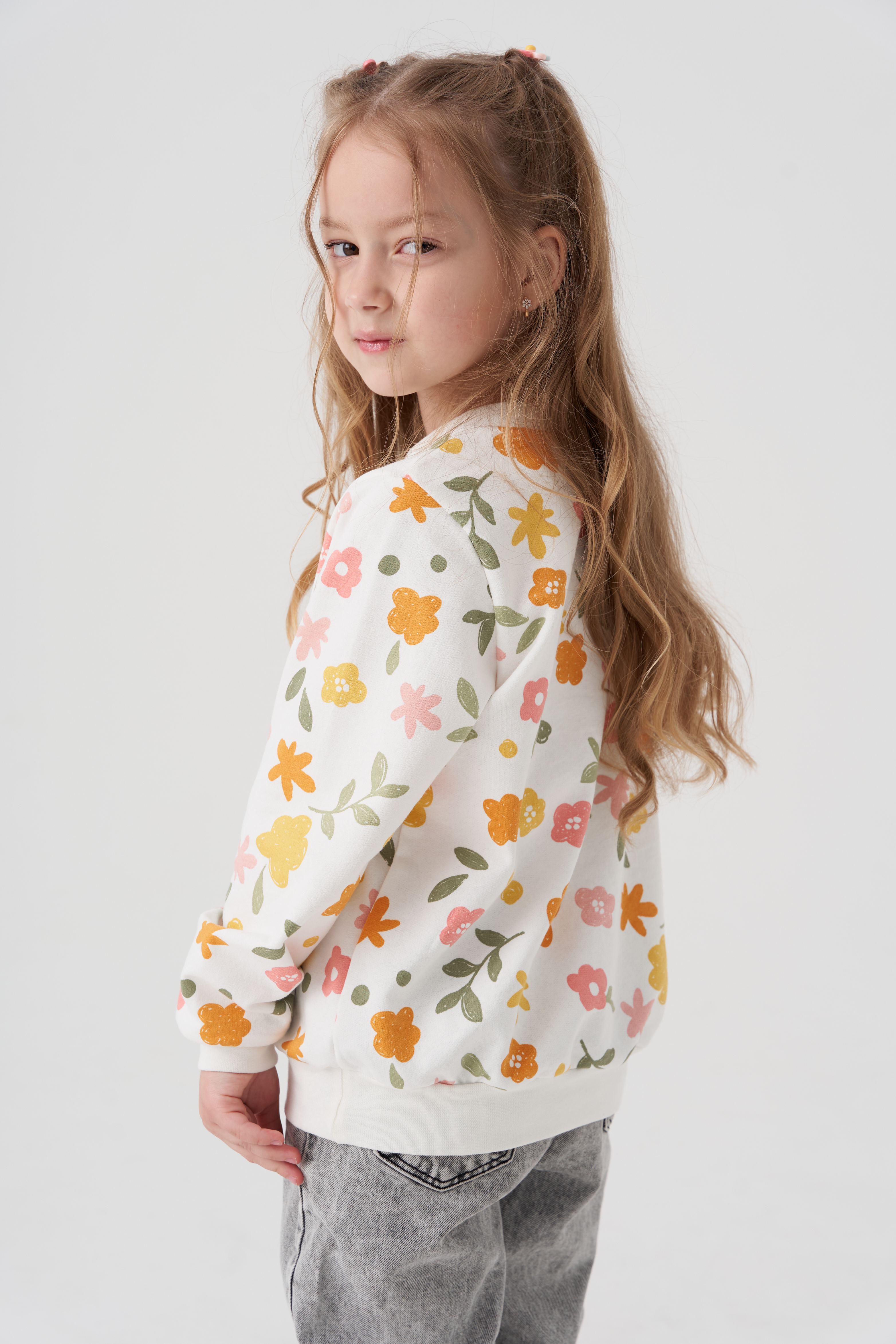 Свитшот Касаточка СШ-11фн молочный с рисунком - фото 3