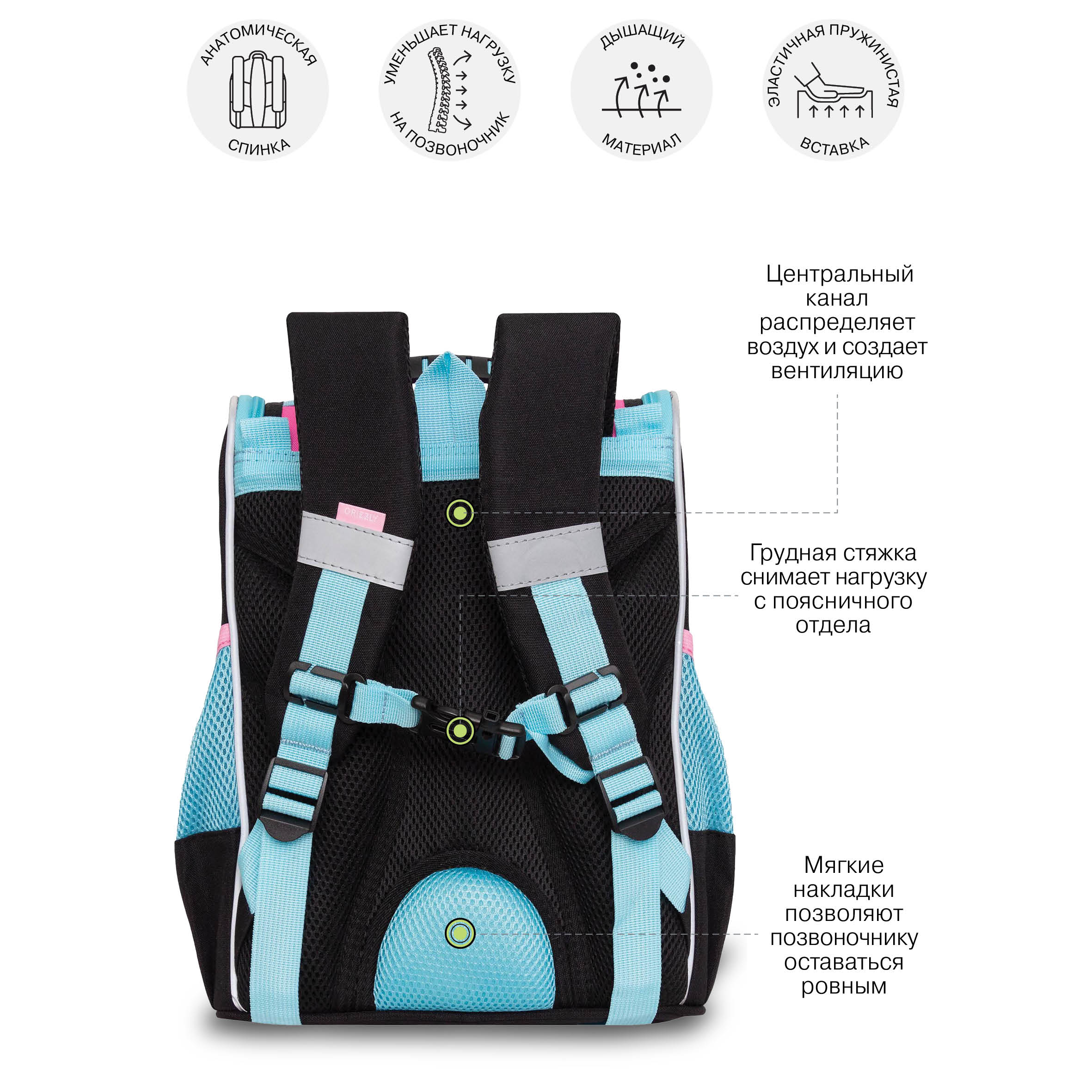 Ранец Grizzly Девочка - фото 9