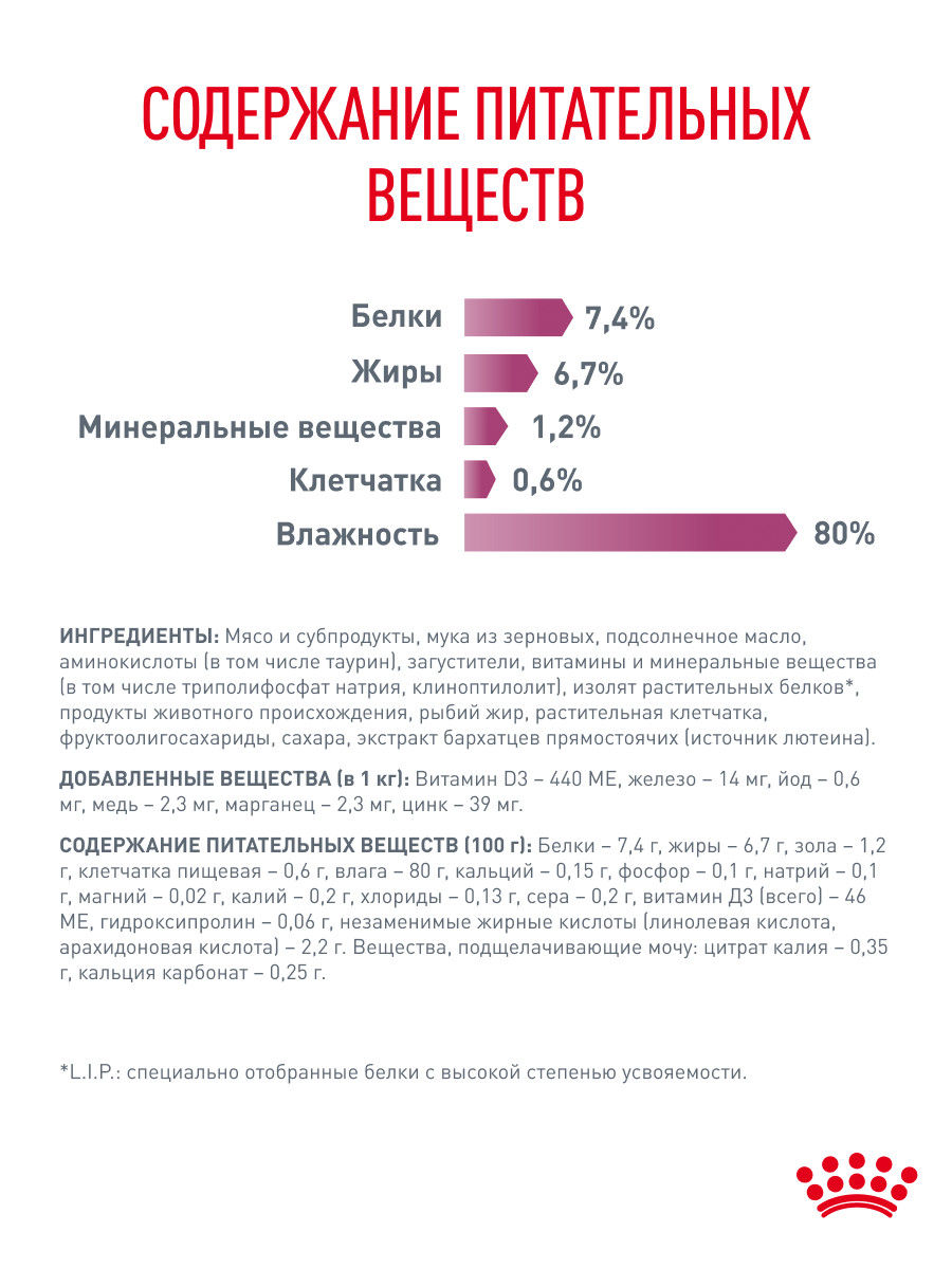Корм для кошек ROYAL CANIN Renal with beef для поддержания функции почек 85г - фото 5