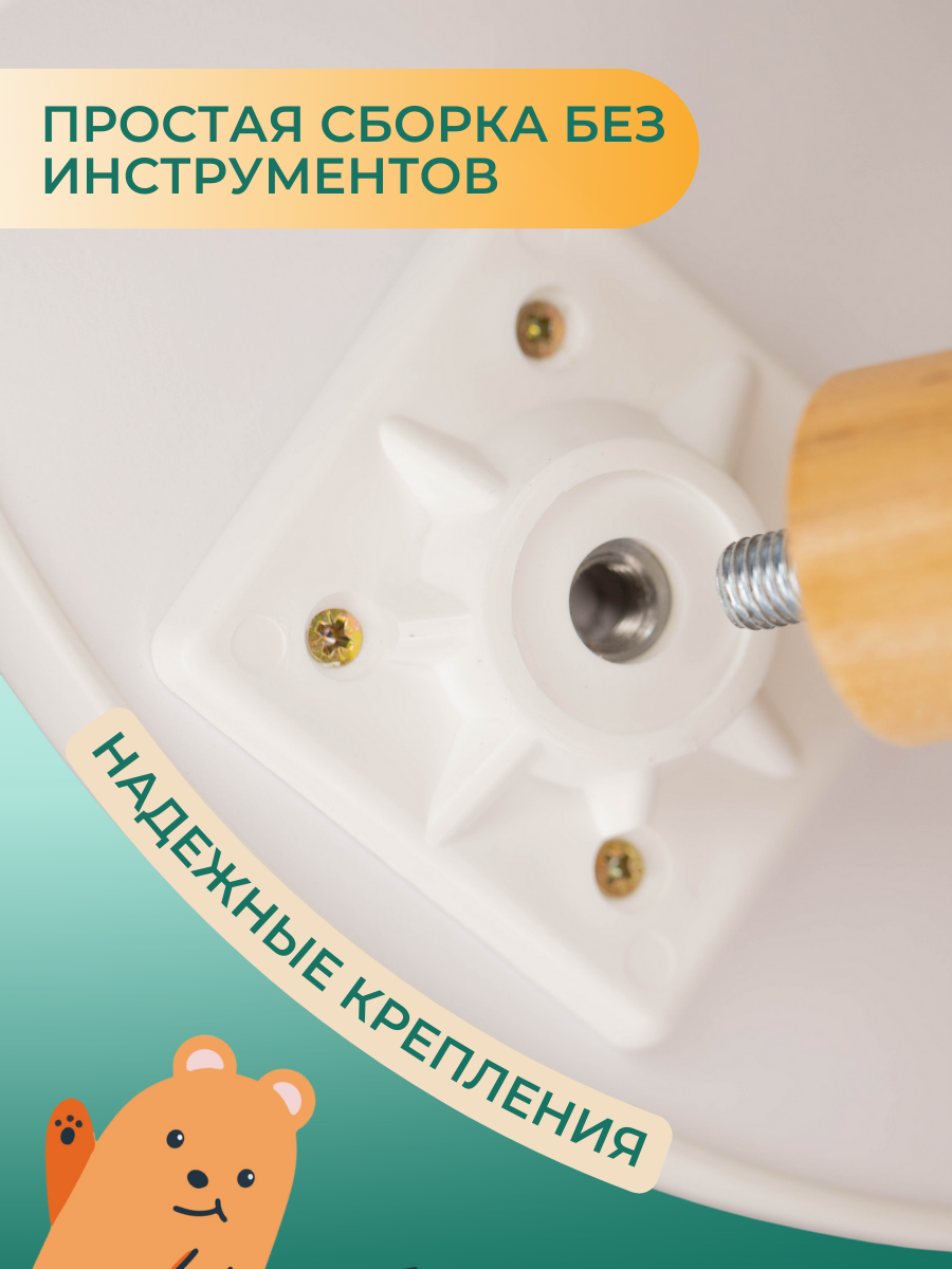 Стульчик детский Азбука Кроваток Мишка Standart - фото 6
