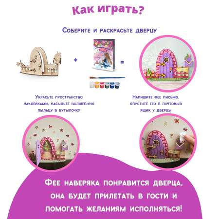 Набор для творчества Бумбарам Дверца Феи роспись красками