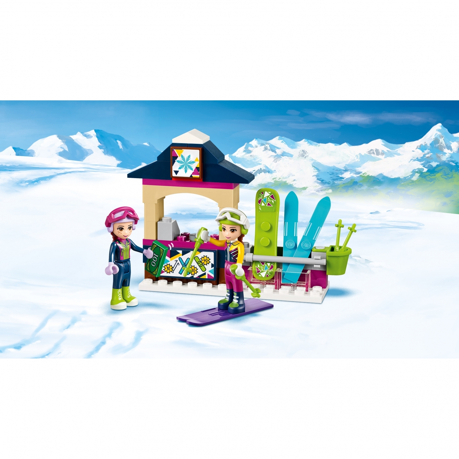 Конструктор LEGO Friends Горнолыжный курорт: подъёмник блочный - фото 8
