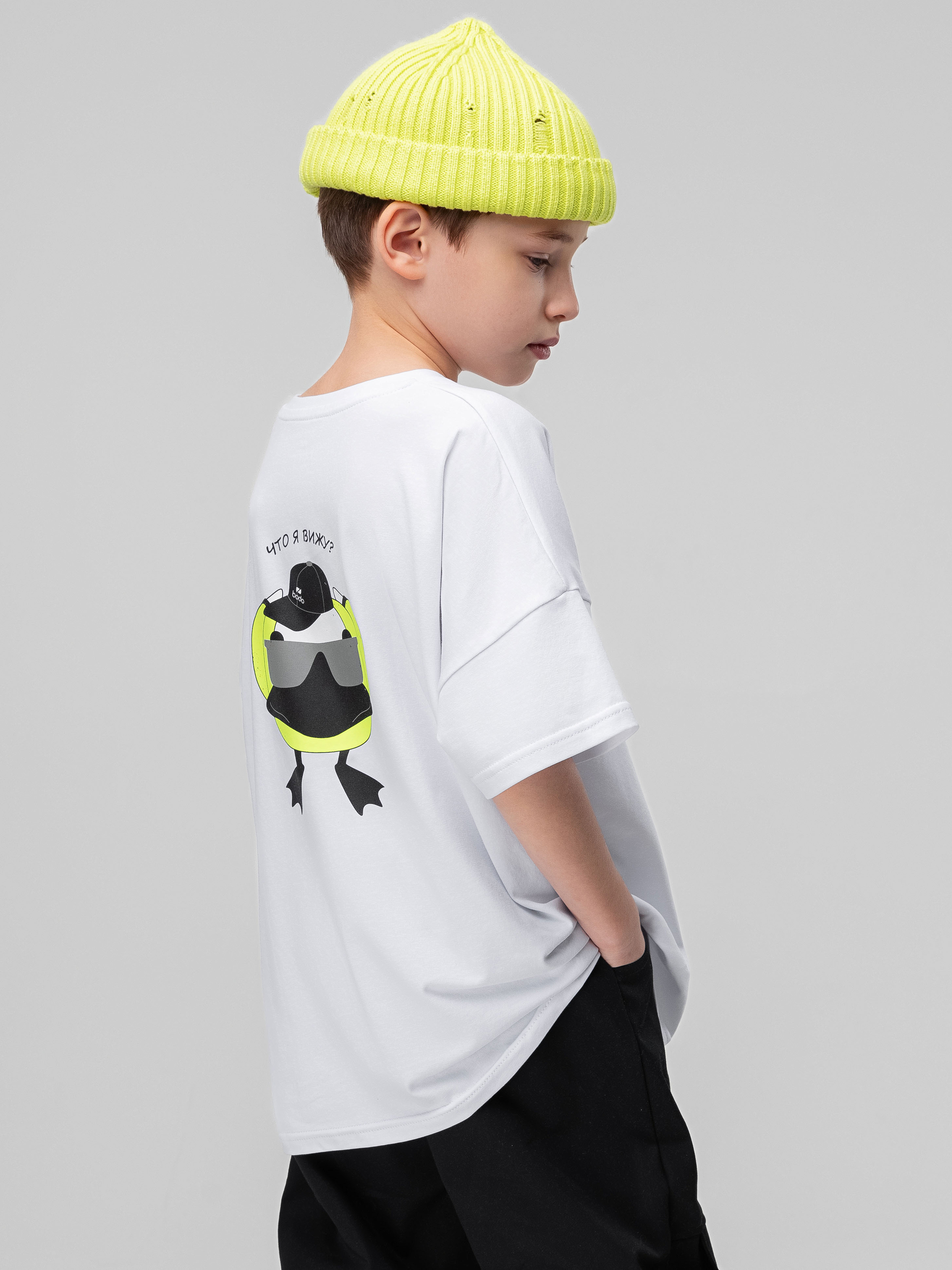 Футболка Bodo 4-435MU_белый (салатовый) - фото 1