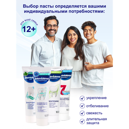 Зубная паста MERIDENT с фтором мята