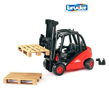 Погрузчик Bruder Linde H30D с паллетами