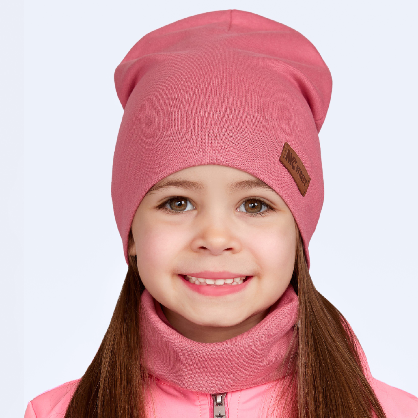 Шапка и снуд KUBRIO KU-H-67-plainG-Dpink - фото 3