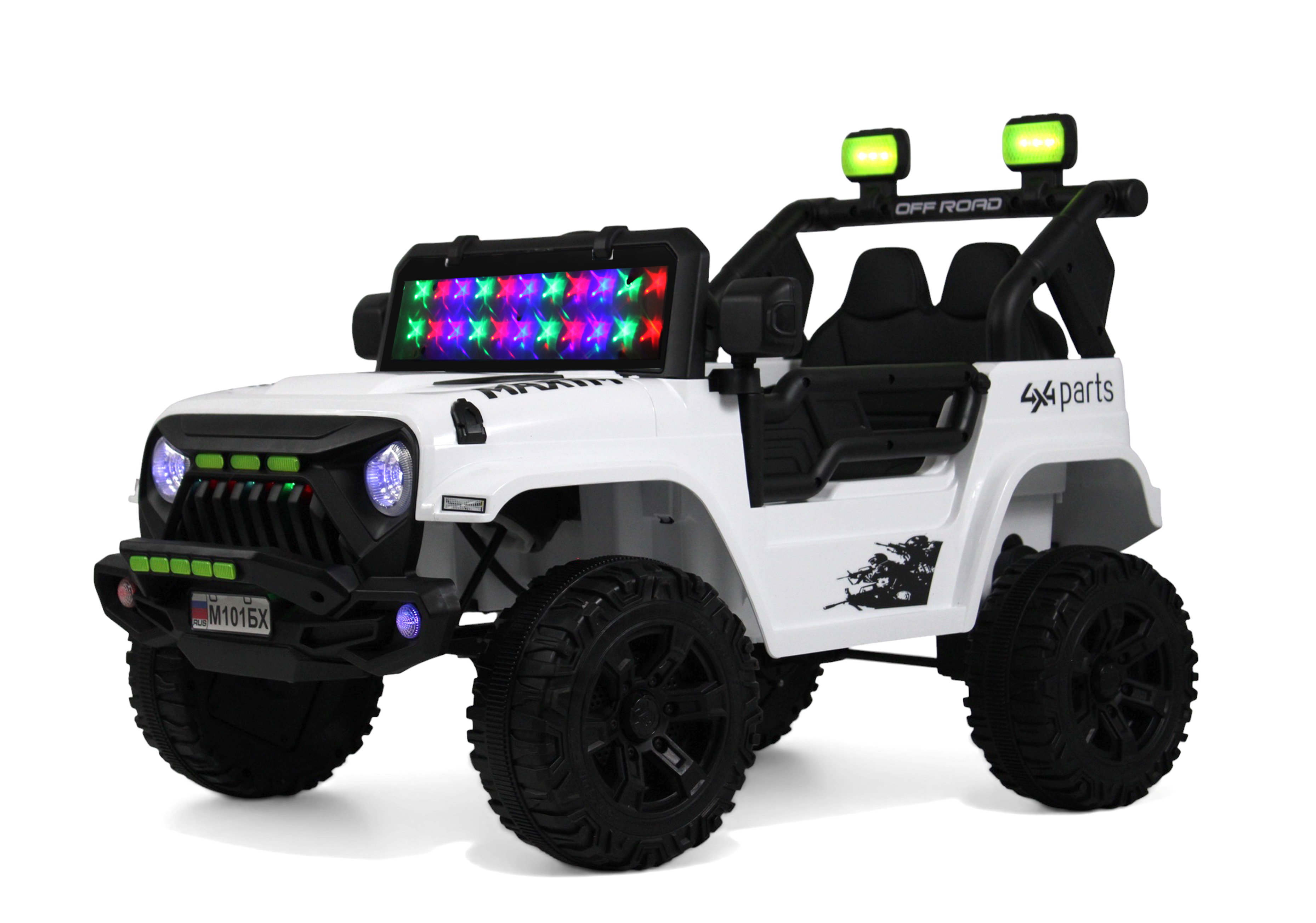 Электромобиль RIVERTOYS М101БХ-WHITE С пультом ДУ - фото 2