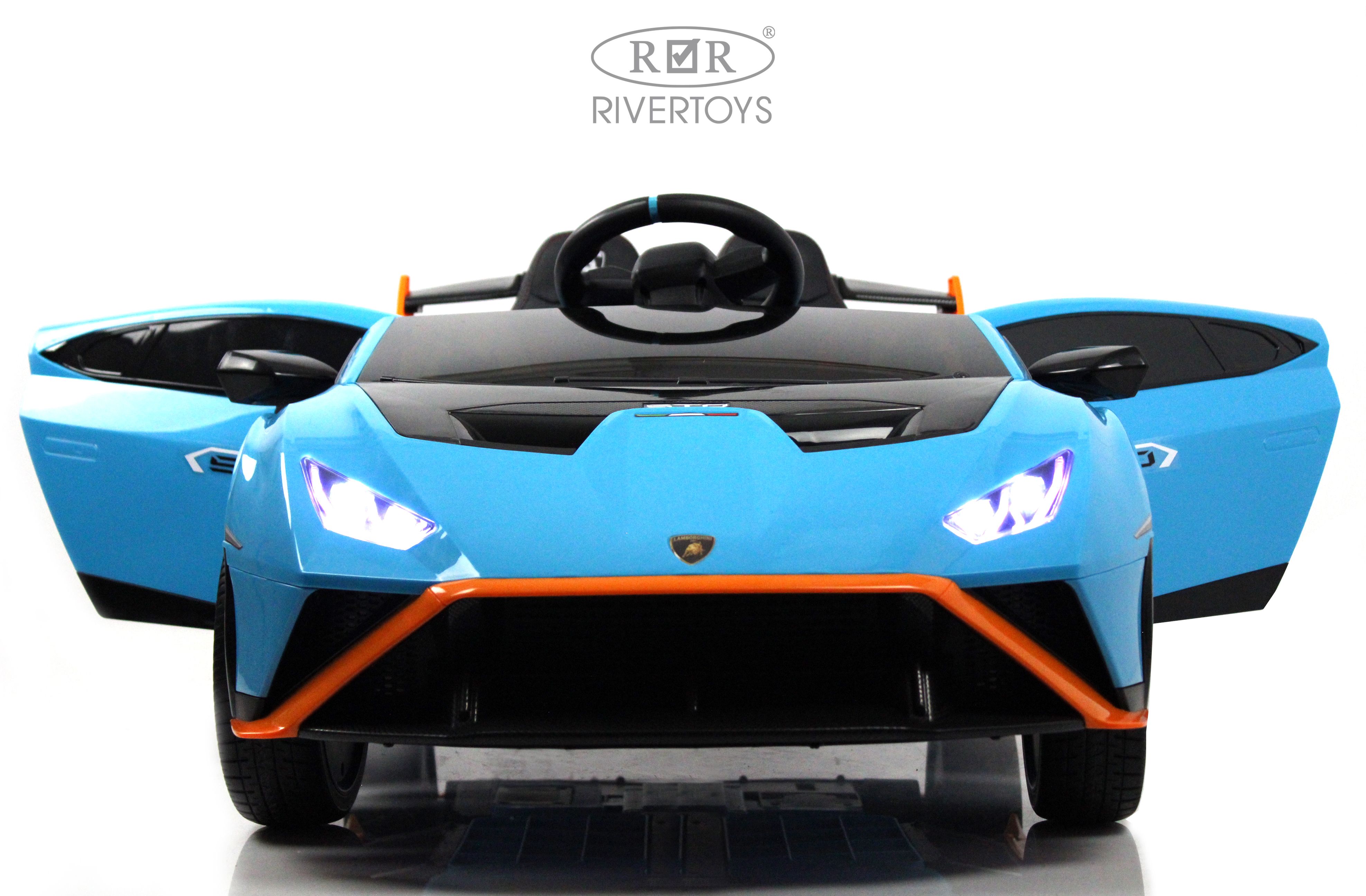Электромобиль RIVERTOYS Lamborghini E888EE-BLUE С пультом ДУ - фото 8