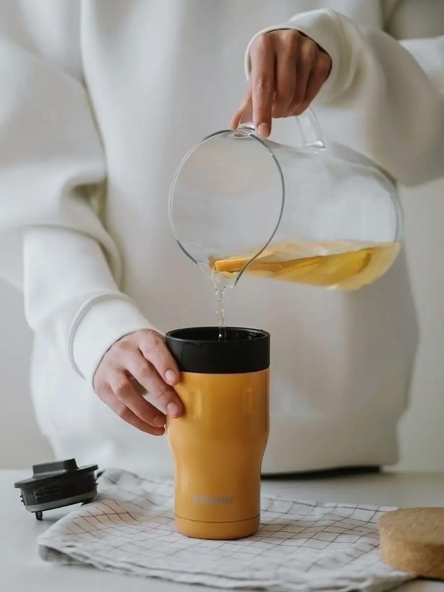 Термокружка для напитков 350 мл Tumbler Bobber оранжевый - фото 4