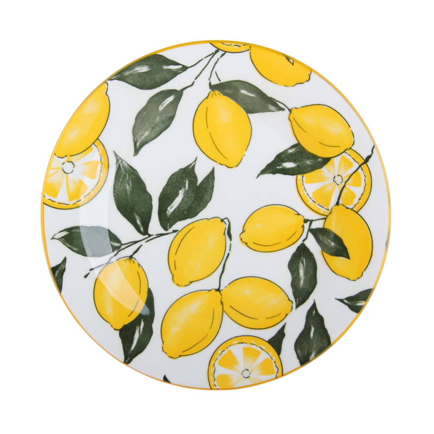 Тарелка десертная КОРАЛЛ Лимоны 20см - фото 1