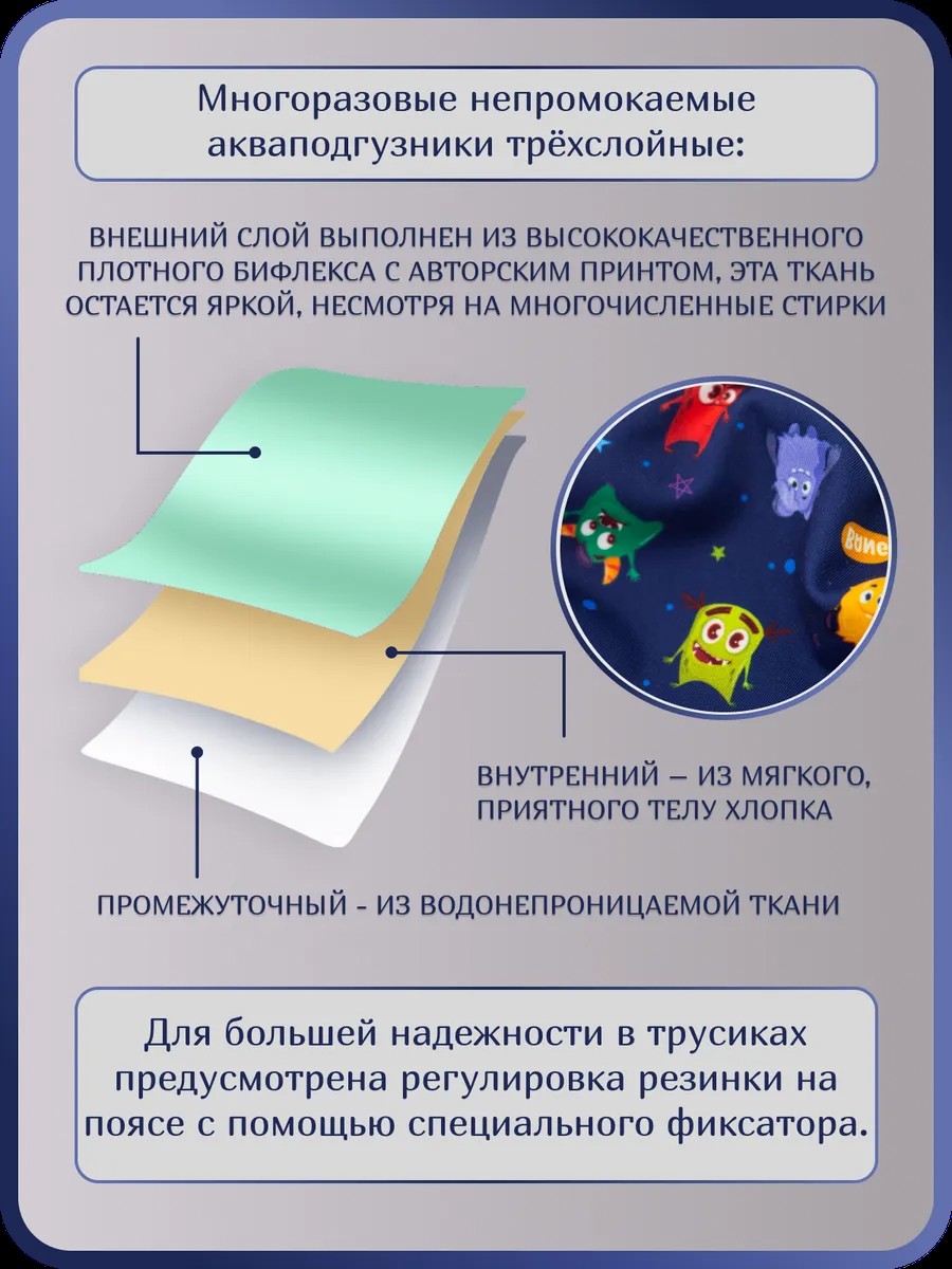 Многоразовые подгузники Мамин Я M - фото 3