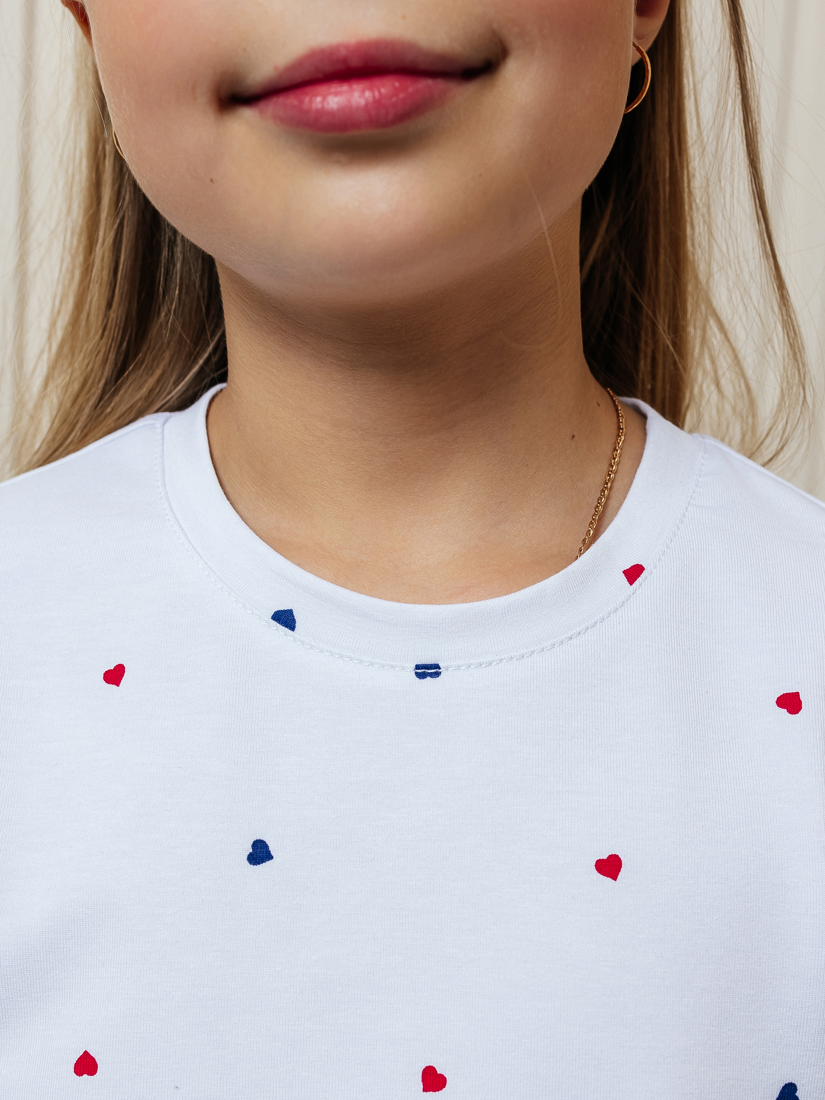 Водолазка Селтекс Ю_ДК1 белый/сердечки микс красный, синий - фото 6
