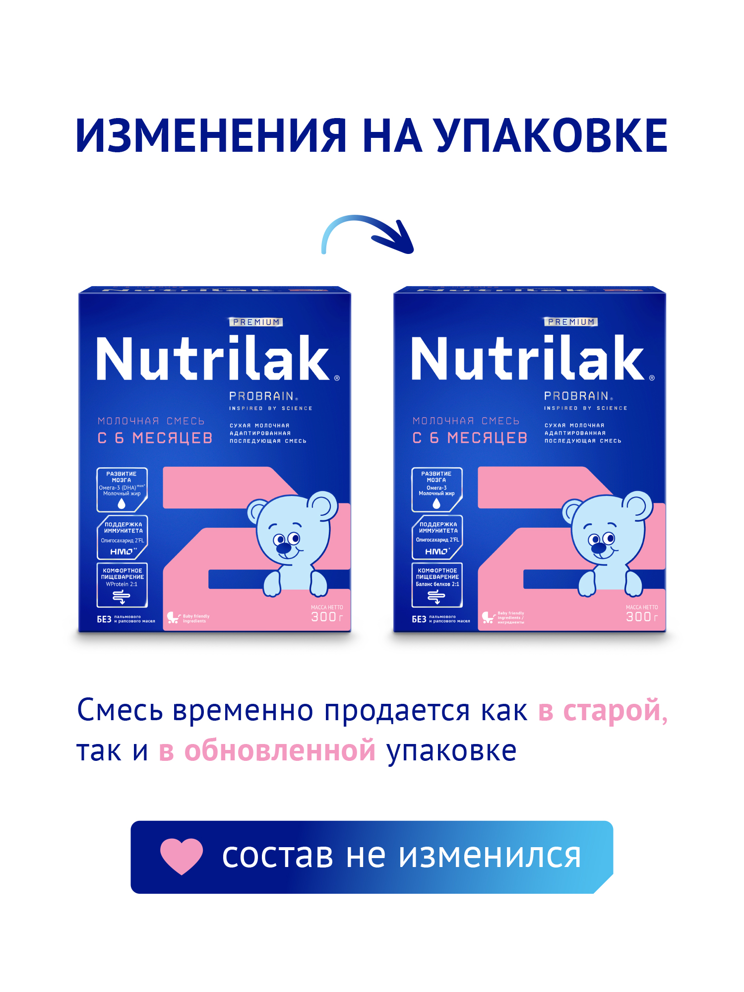 Смесь молочная Nutrilak Premium 2 300г с 6месяцев - фото 2
