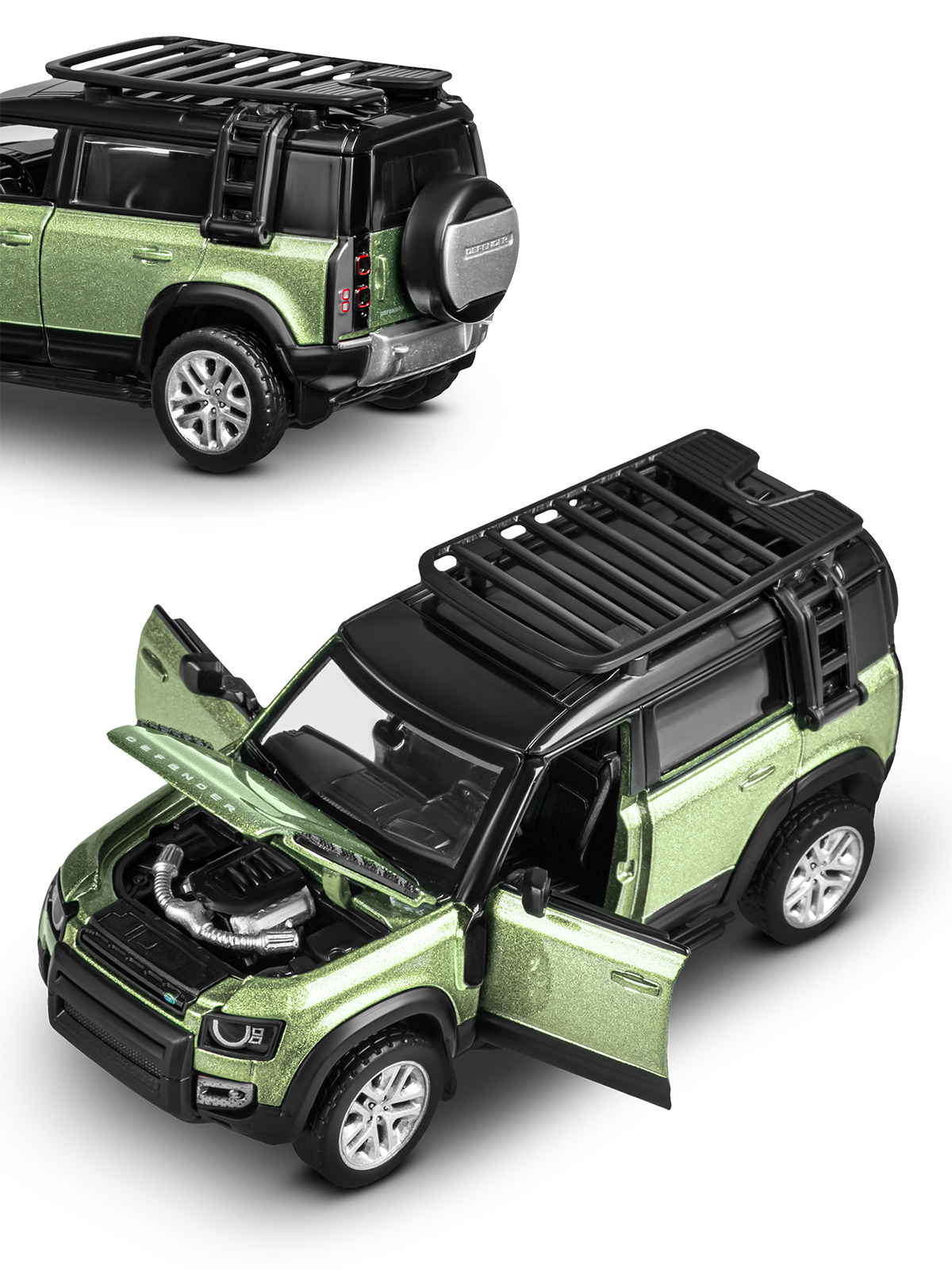 Автомобиль AUTODRIVE Land Rover Defender 110 Сборная модель 1:43 JB1251653 - фото 17