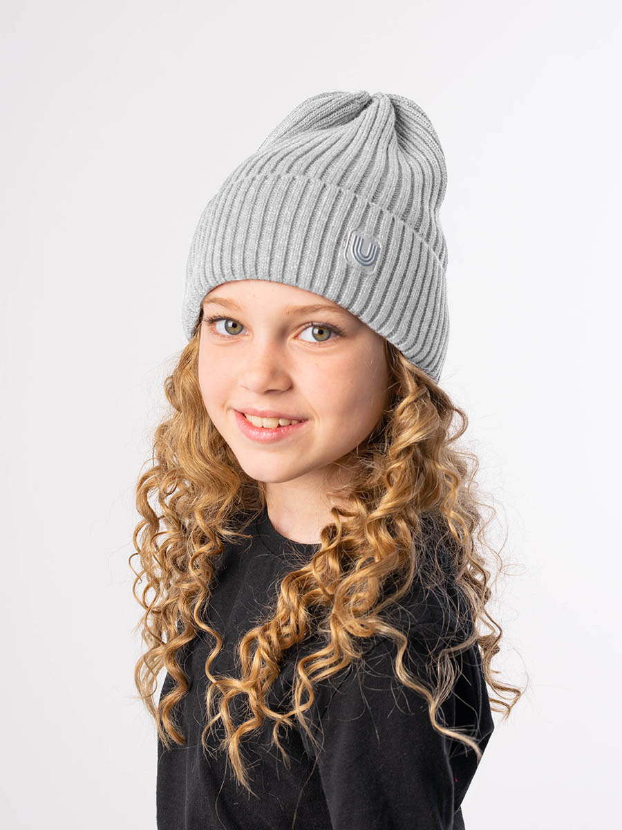 Шапка UKI KIDS 14spr23-054сер - фото 1