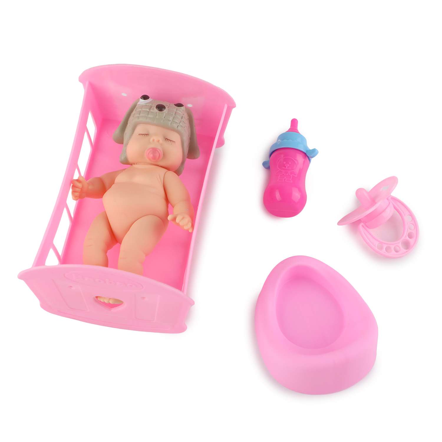 Кукла пупс . в кроватке в ассортименте - фото 1