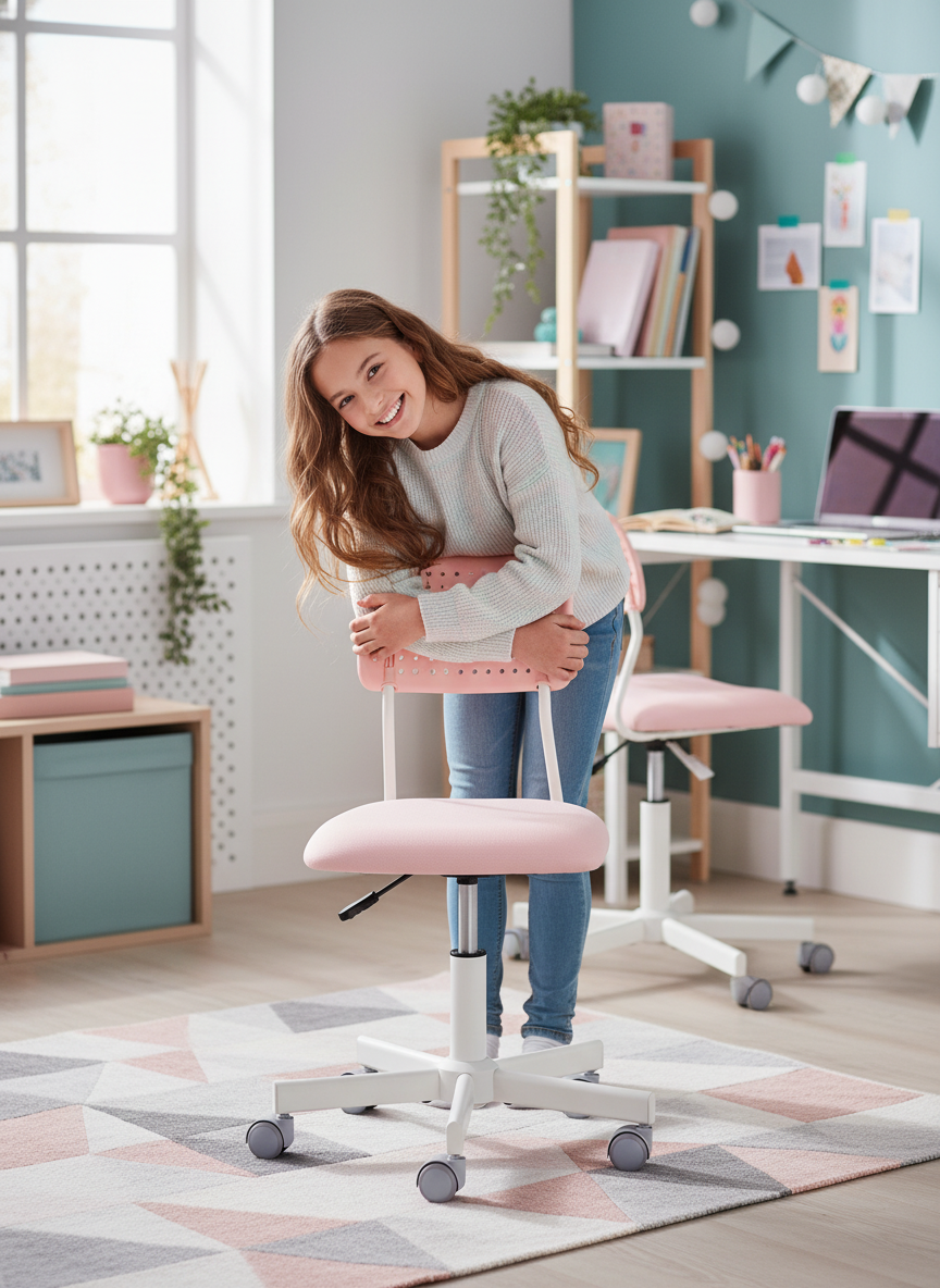 Изображение товара Компьютерное кресло TETCHAIR Funny, розовое