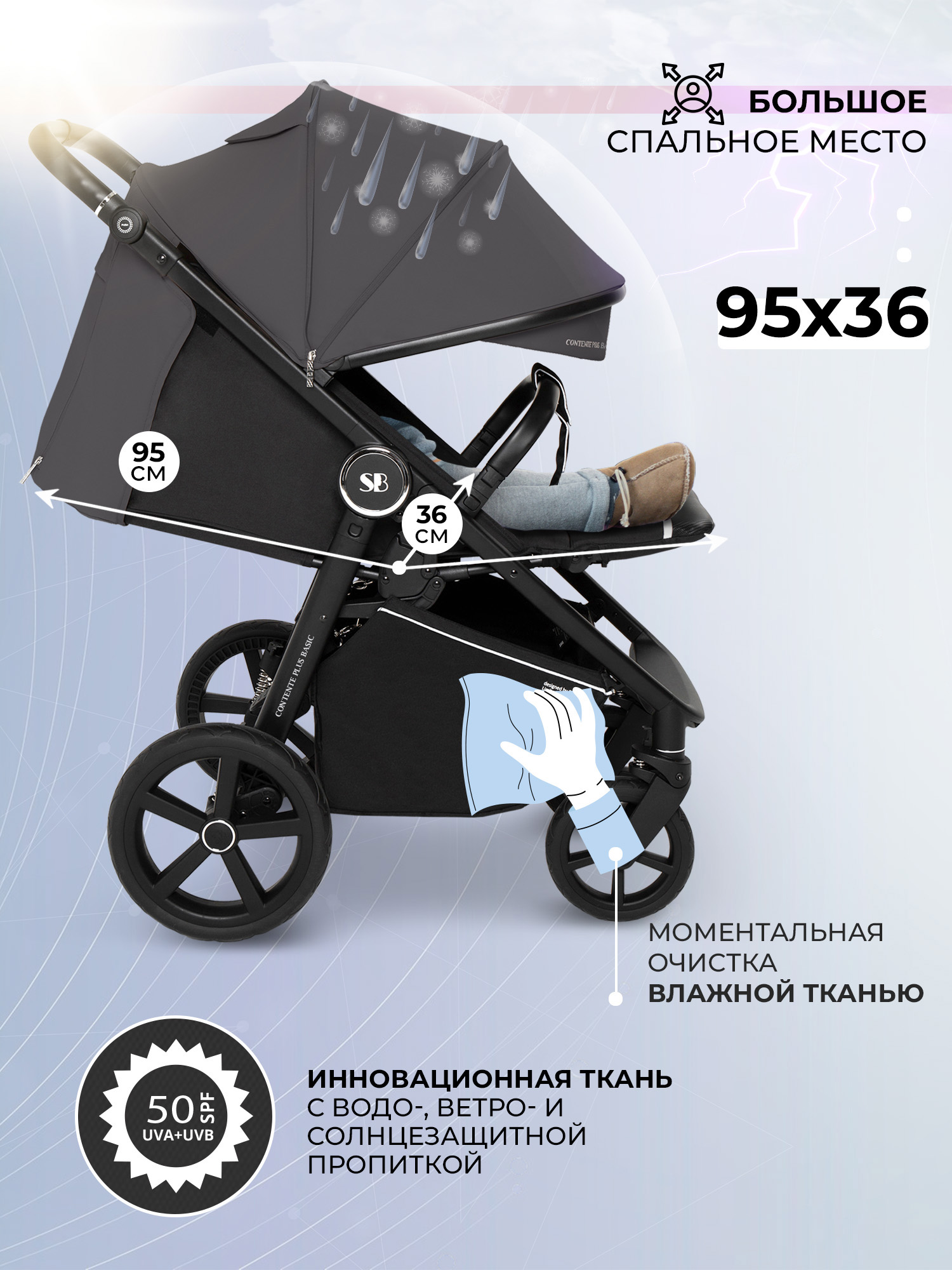 Коляска прогулочная Sweet Baby серый - фото 5
