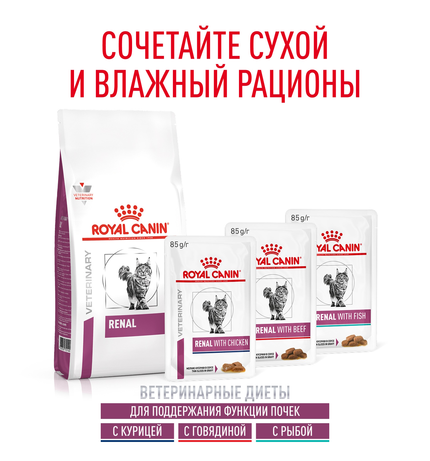 Корм для кошек ROYAL CANIN Renal RF23 лечение заболеваний почек 4кг - фото 9
