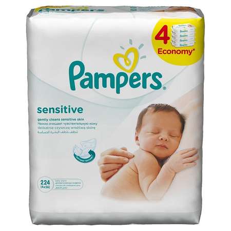 Влажные салфетки Pampers Sensitive 4 упак. 56 шт.