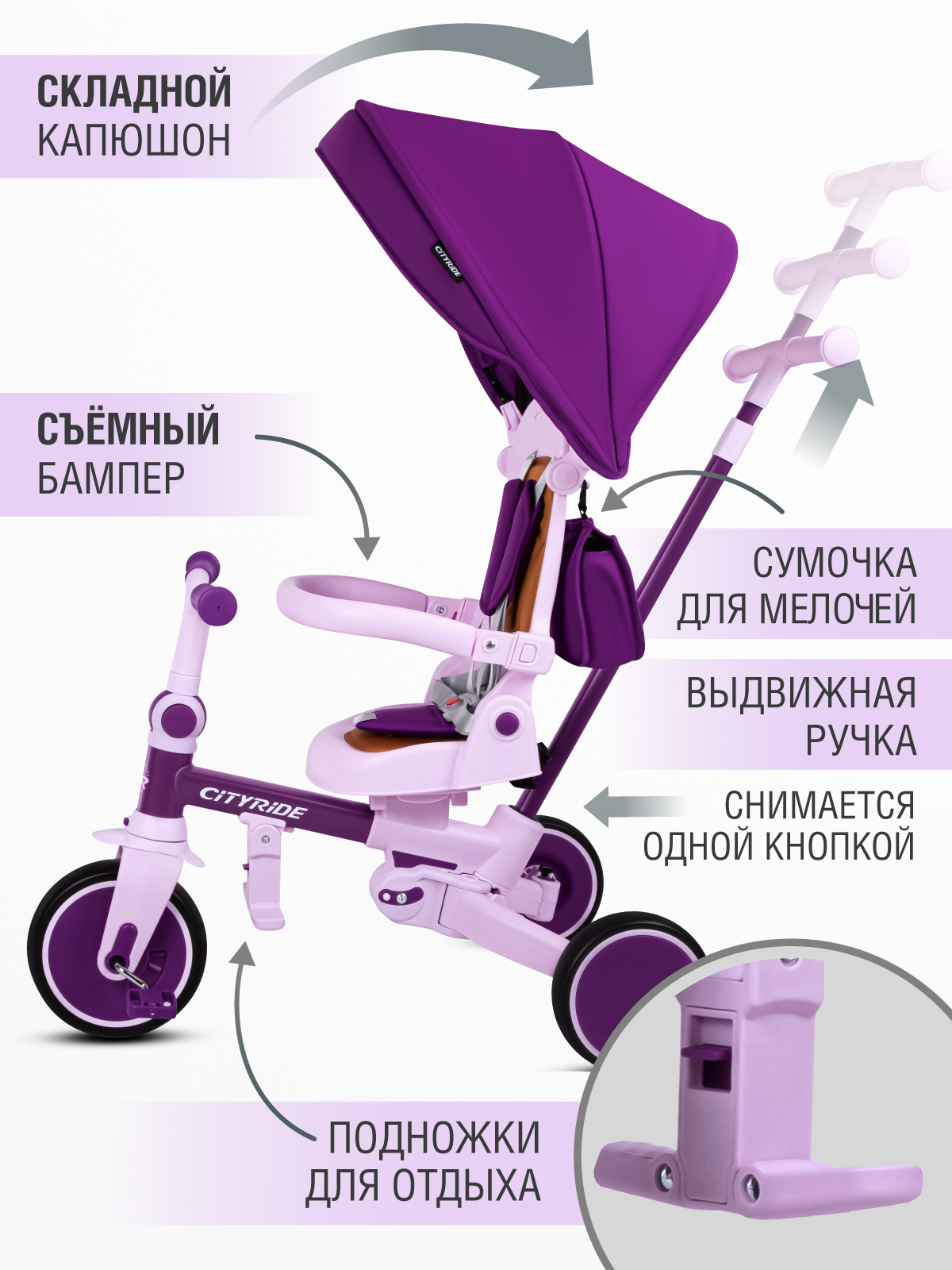Трехколесный велосипед CITYRIDE - фото 10
