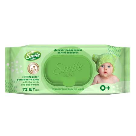 Влажные салфетки Smile 72 шт.