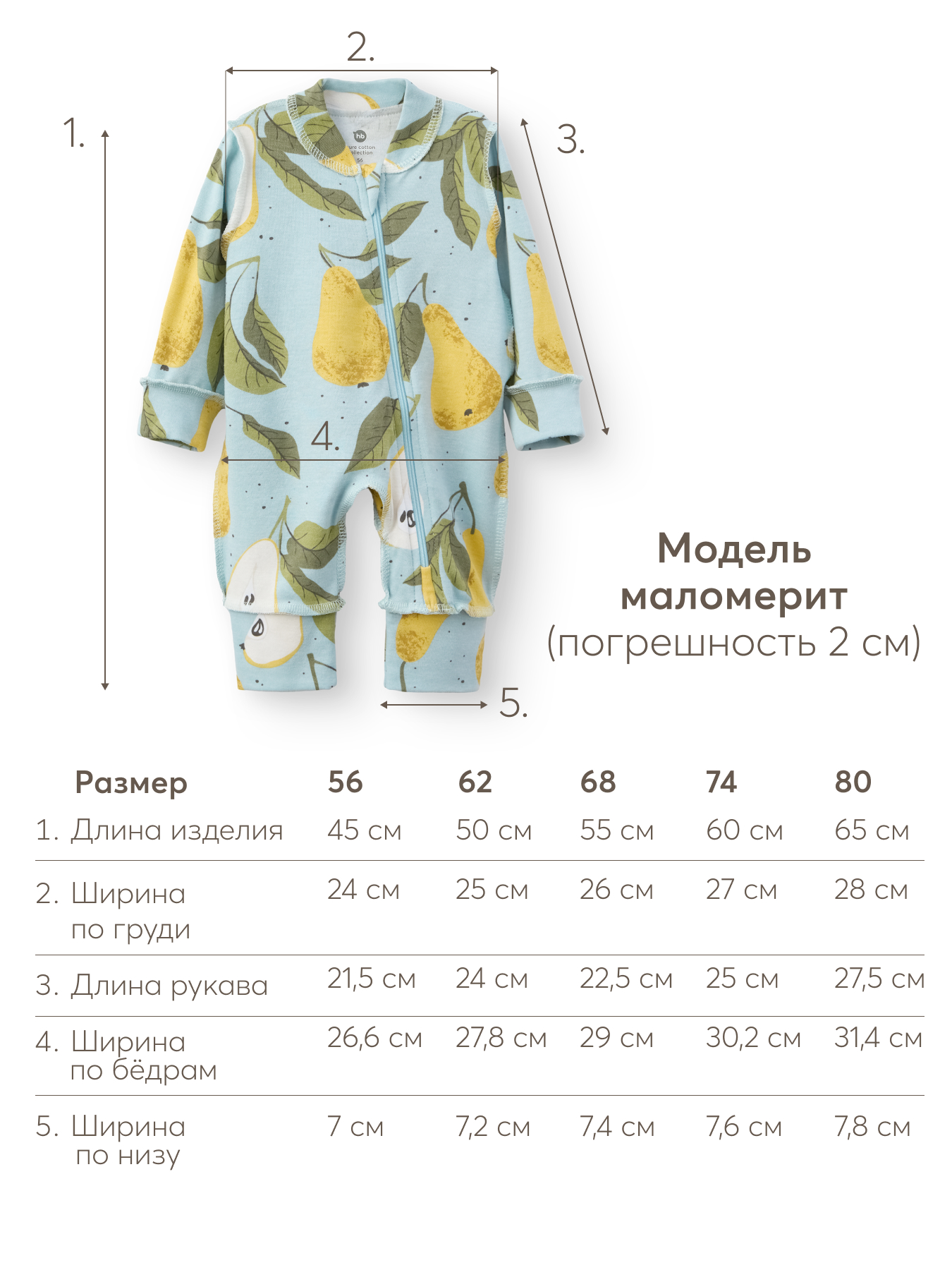 Комбинезон 2 шт Happy Baby 90136-0_pear - фото 4