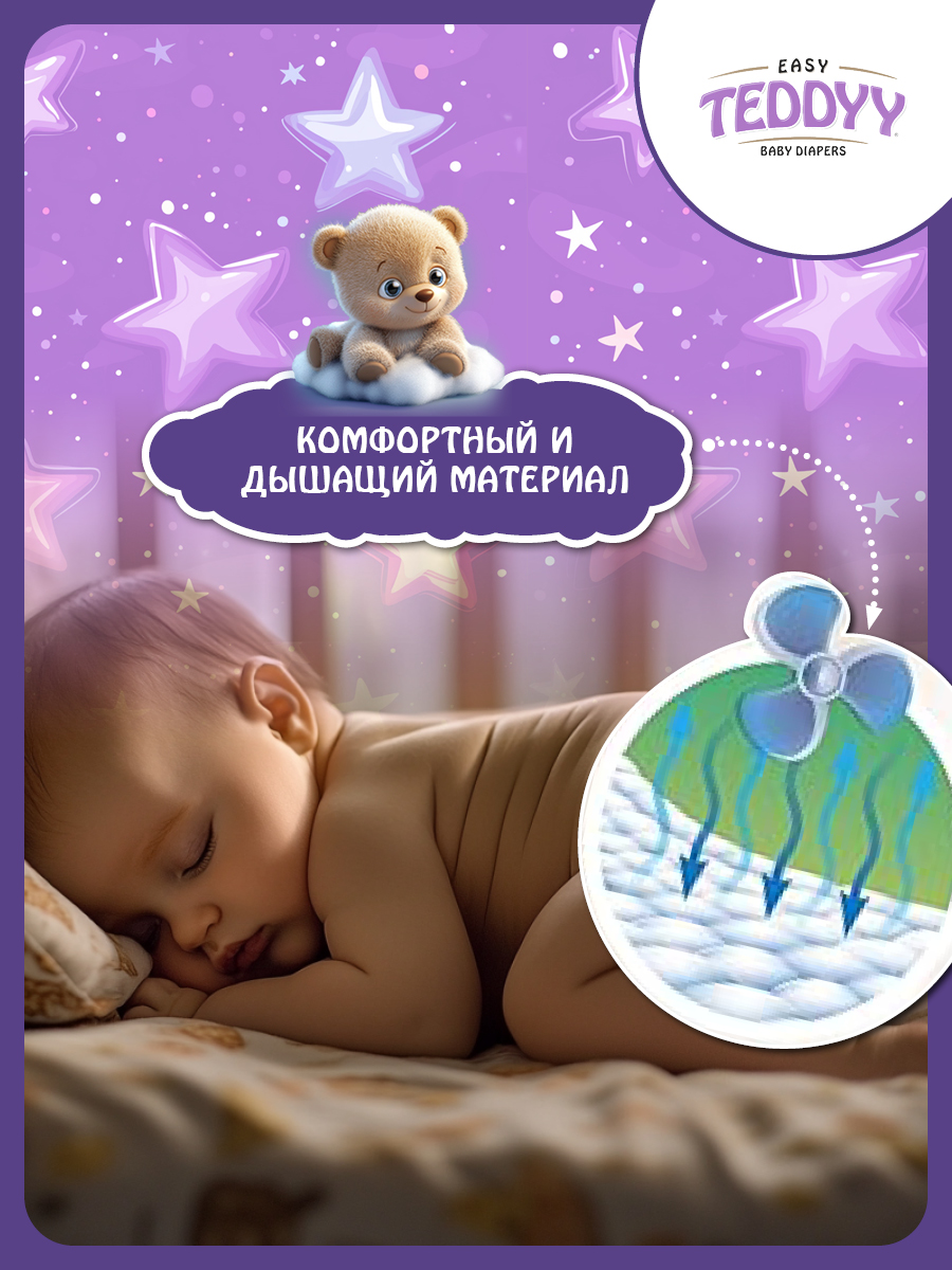 Подгузники Teddy Baby M 42 шт. - фото 9
