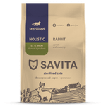 Корм для стерилизованных кошек SAVITA Grain Free Sterilised с кроликом 400г