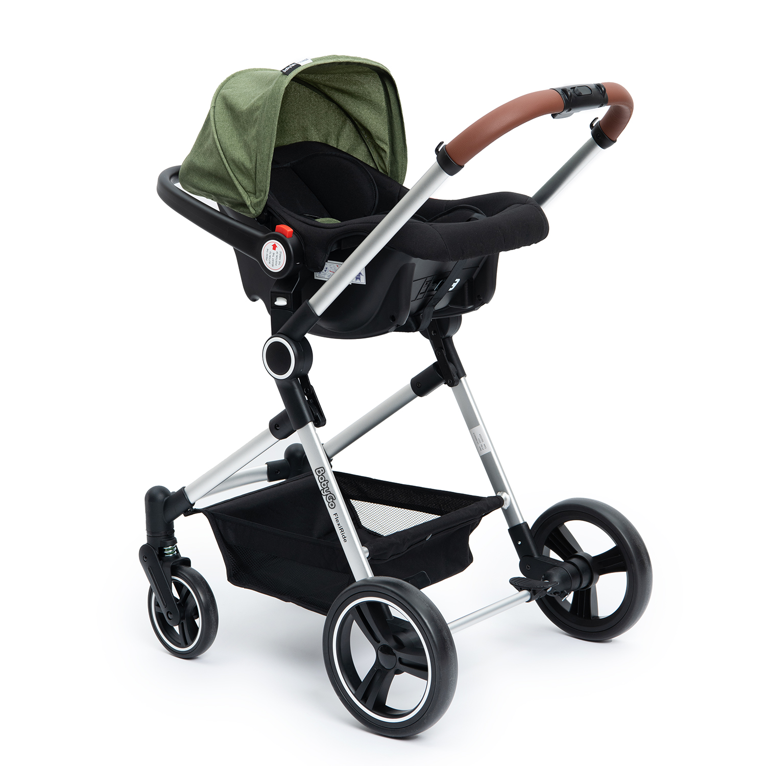 Коляска 3в1 BabyGo FlexiRide New зеленый - фото 19