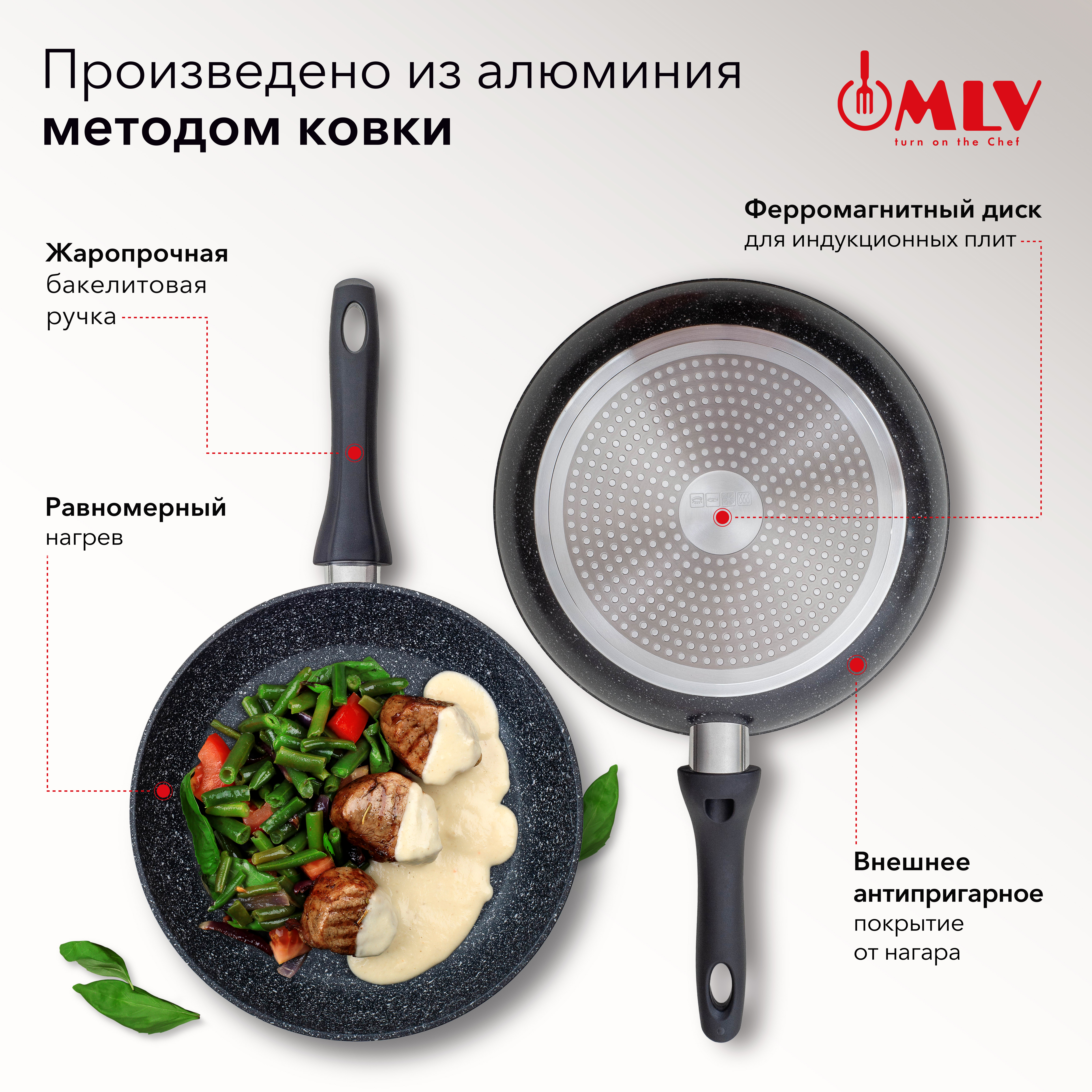 Сковорода для индукционной плиты Moulin Villa Orion 28 см - фото 2