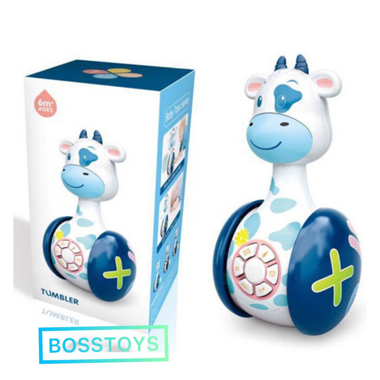Игрушка BOSSTOYS неваляшка Говорящая коровка неваляшка - фото 2