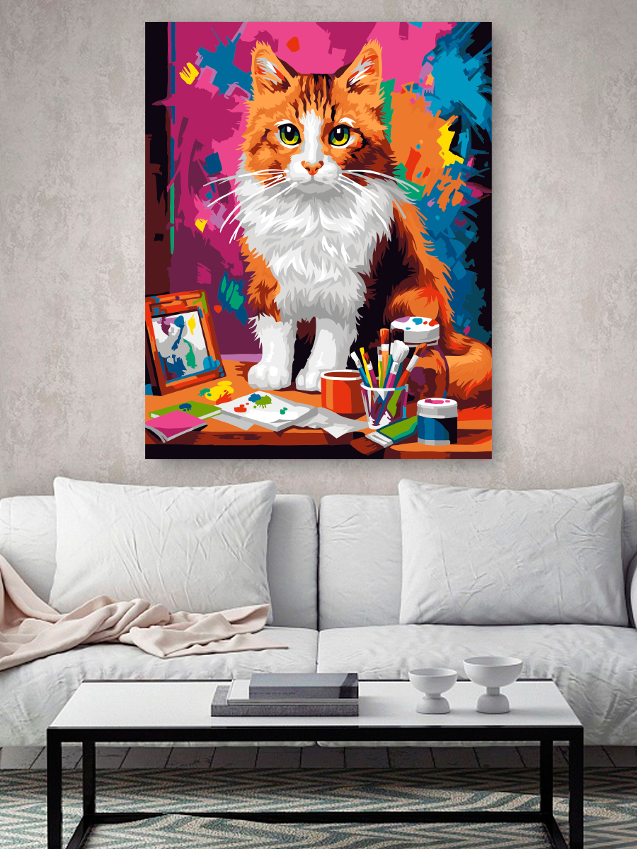 Картина по номерам Hobby Paint Пушистый художник в ассортименте - фото 3
