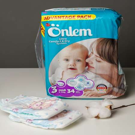 Подгузники Onlem Ultra Comfort 3 34 шт.
