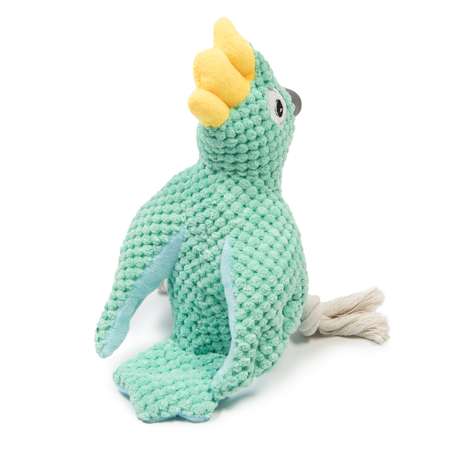Игрушка для собак Barbaks Какаду Иннокентий пищит шуршит с канатиком 30см