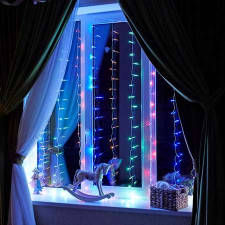 Светодиодная гирлянда NEON-NIGHT Дождь-занавес 2.5х2 м 8 режимов свечение мультиколор