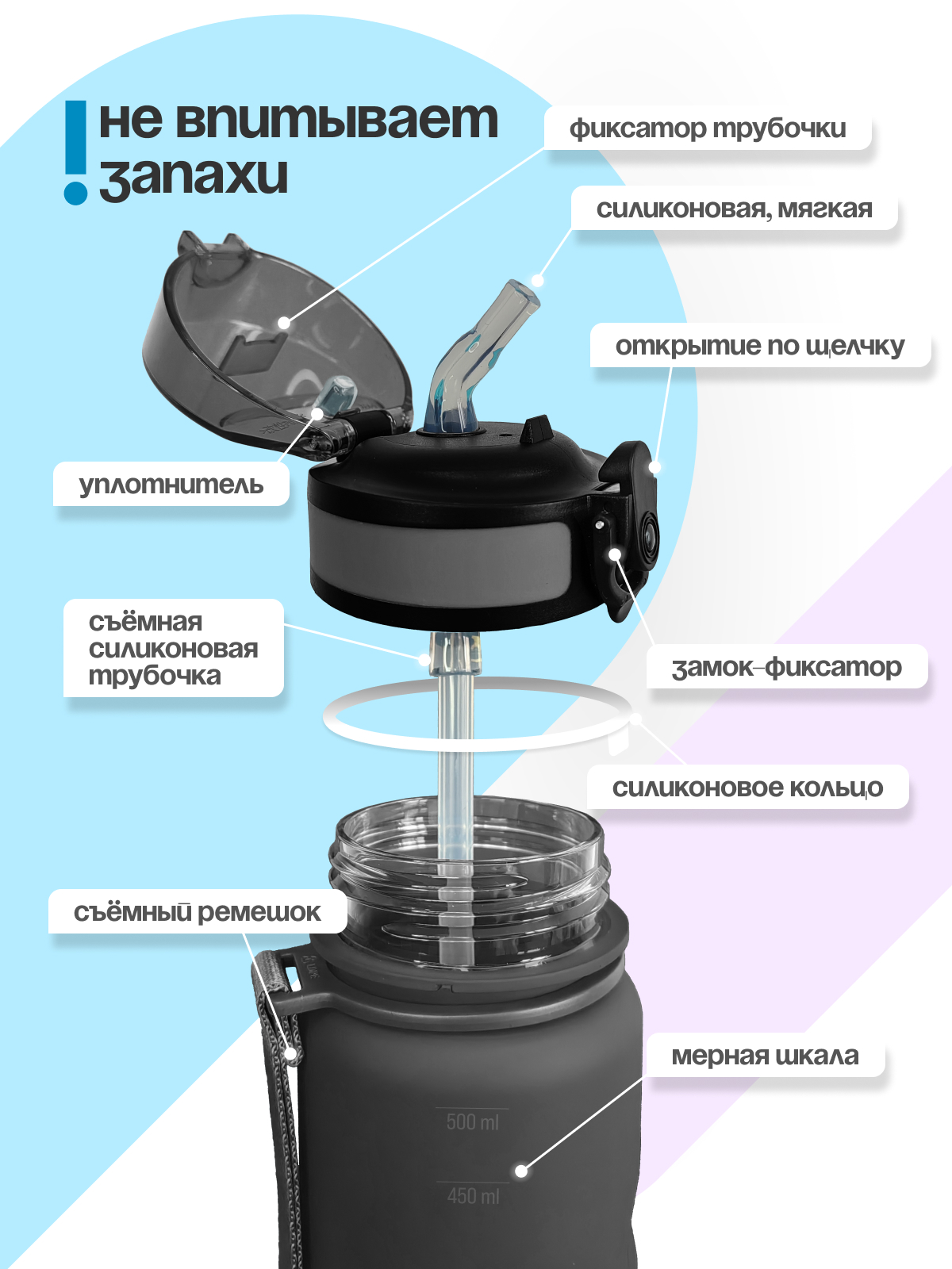 Бутылка UZSPACE 350 мл - фото 3