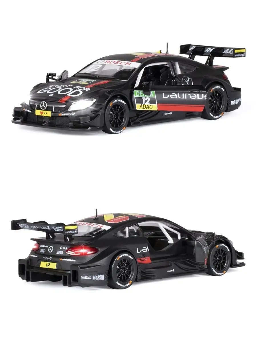 Автомобиль АВТОпанорама Mercedes AMG C 63 DTM 1:32 JB1200187 - фото 8